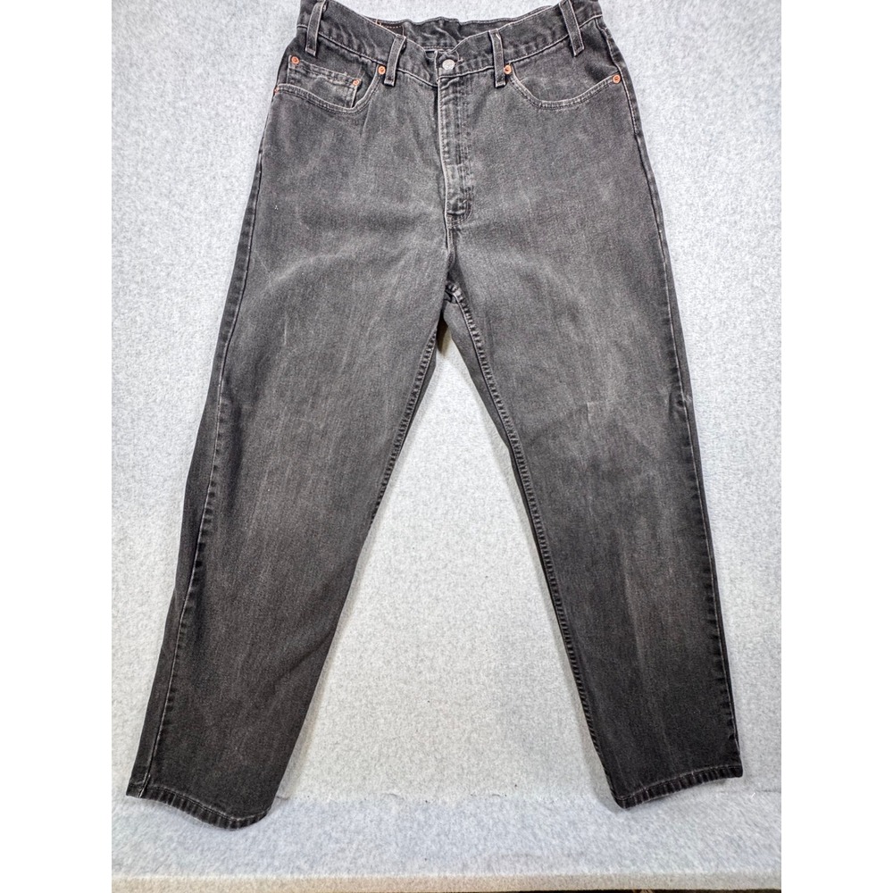 Vintage Levis 550 Relaxed Fit Black Jeans Made in USA 36x32 513-0700 Denim Mens